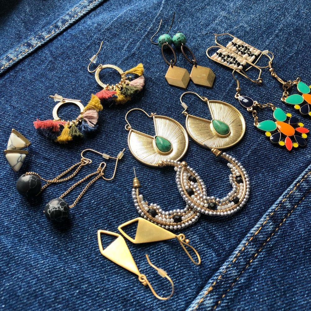 Lot of 9 pairs of earrings from Target (Universal Thread) & World Market